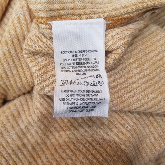 We The Free People Khaki Kai Henley Thermal Top - Picture 6 of 6